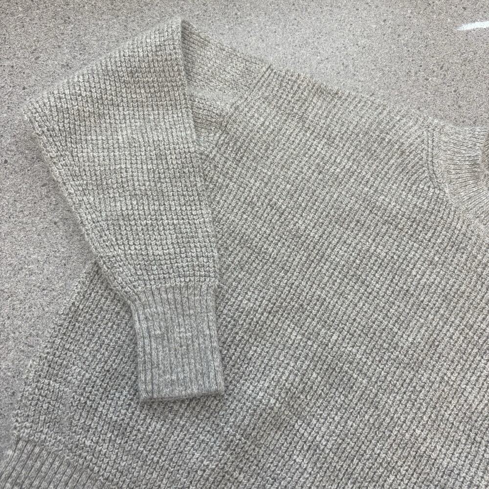 NWT Buck Mason Womens Small Gray Seafarer Cotton Shrunken Crew Sweater Fisherman - Picture 5 of 15
